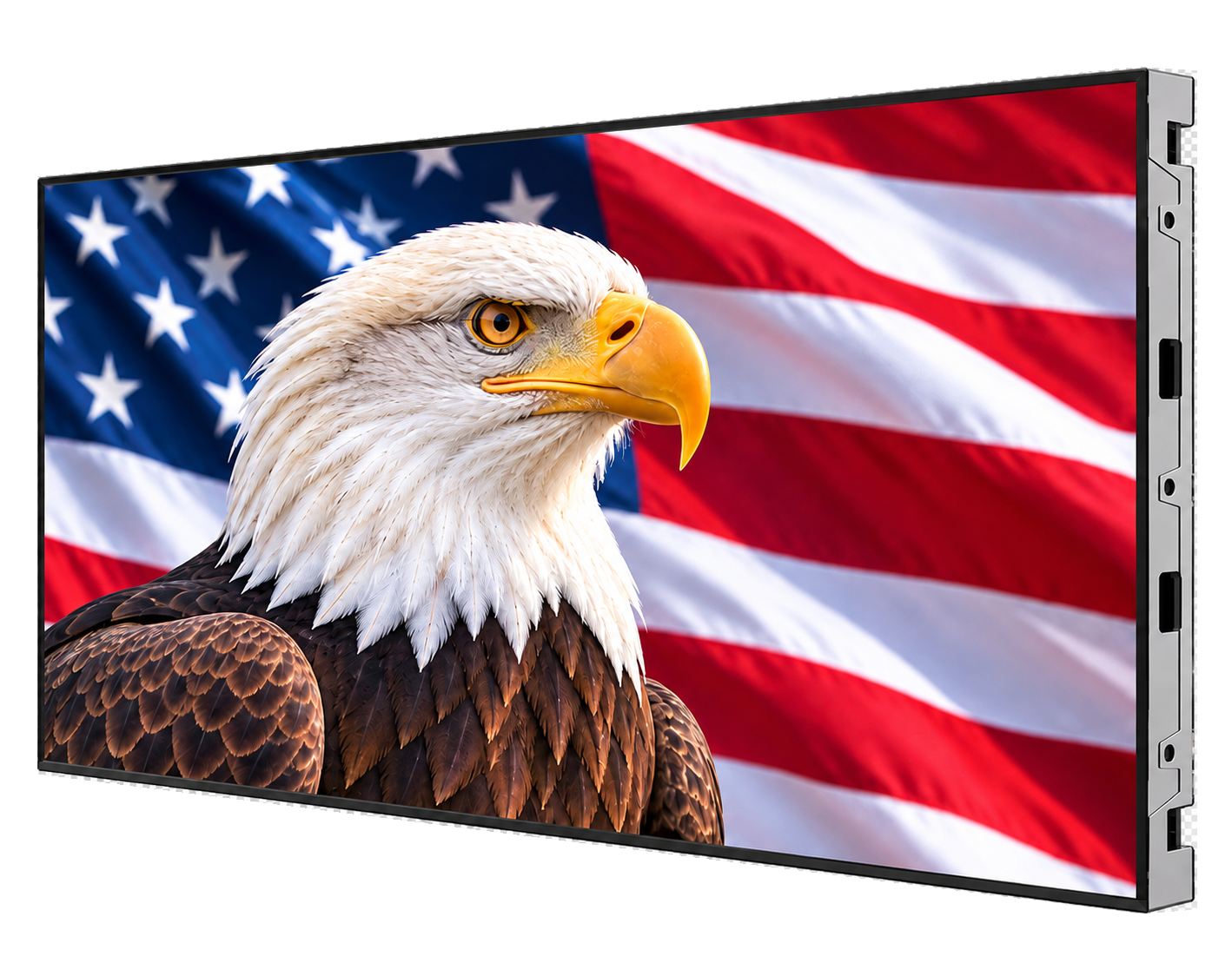 TFP Holistic front LED display showing a bald eagle and the United States flag